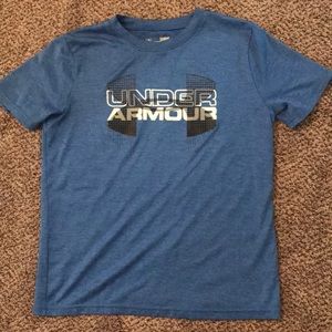 Blue Under Armour heat gear T
